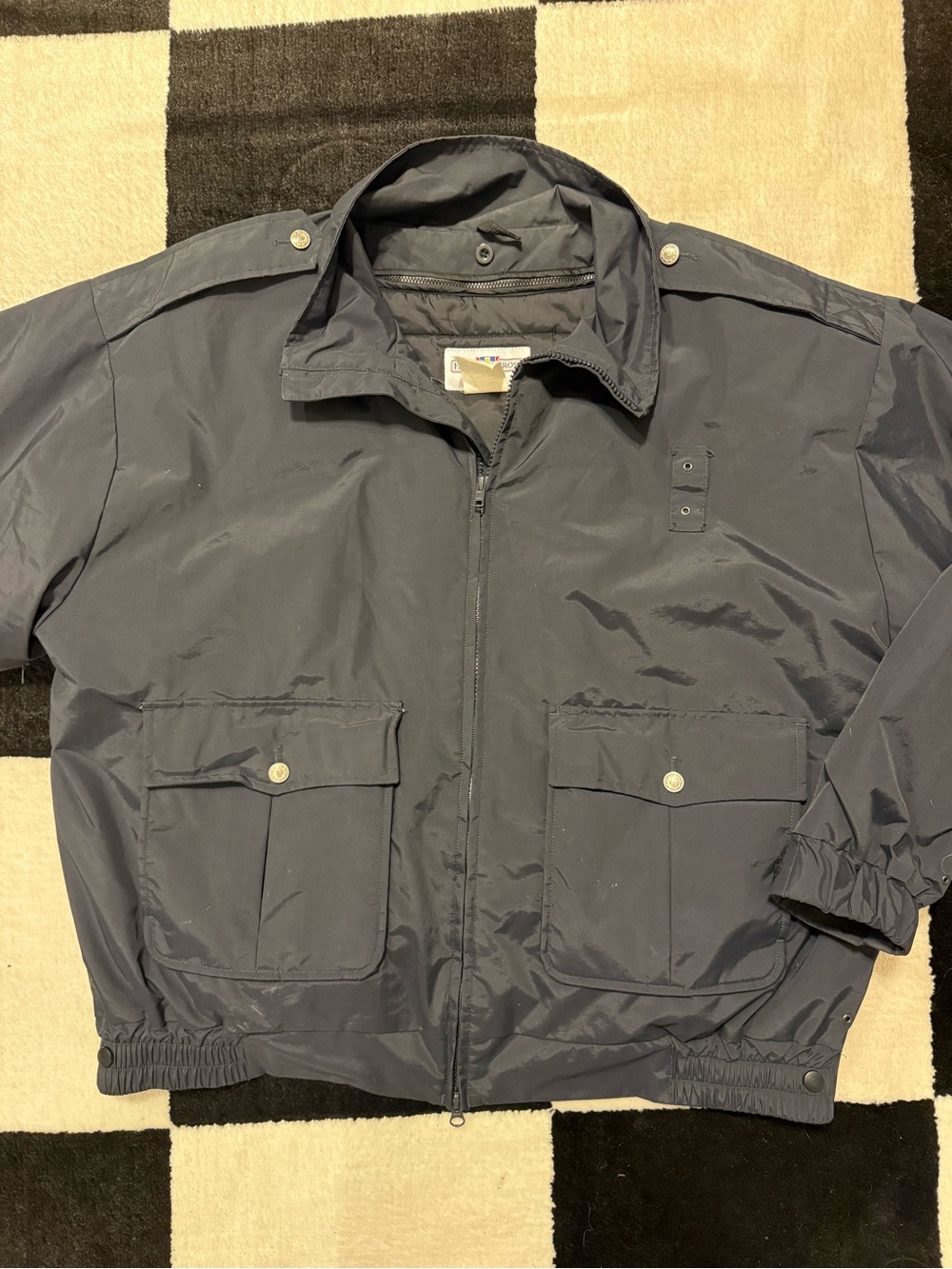 Men's Flying Cross Navy Utility Zip Front Jacket